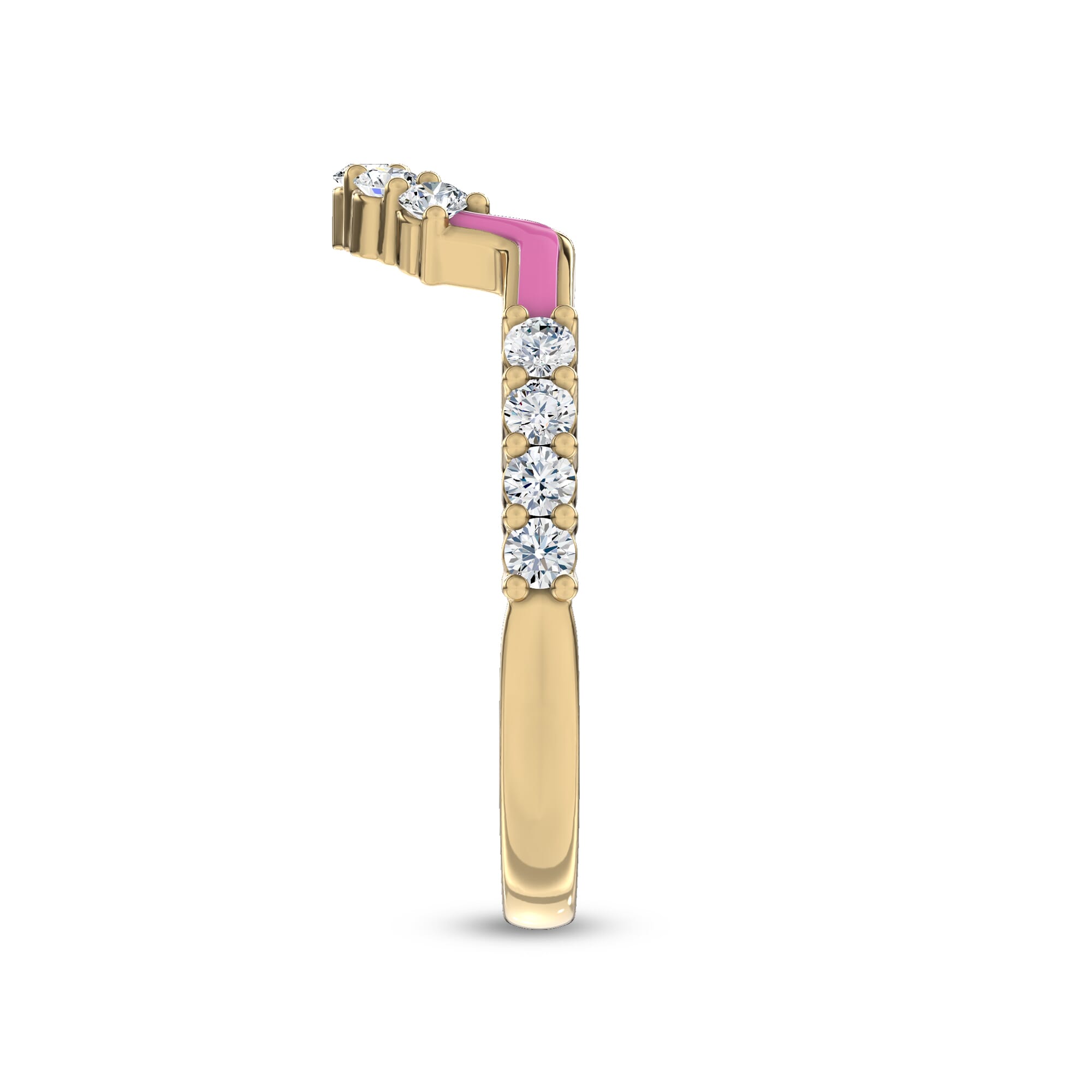 18K Yellow Gold Rosavé Contour Band by Christian Siriano