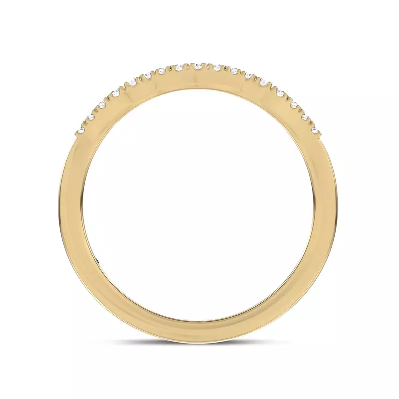 14K Yellow Gold Kerry Contour Pavé Band