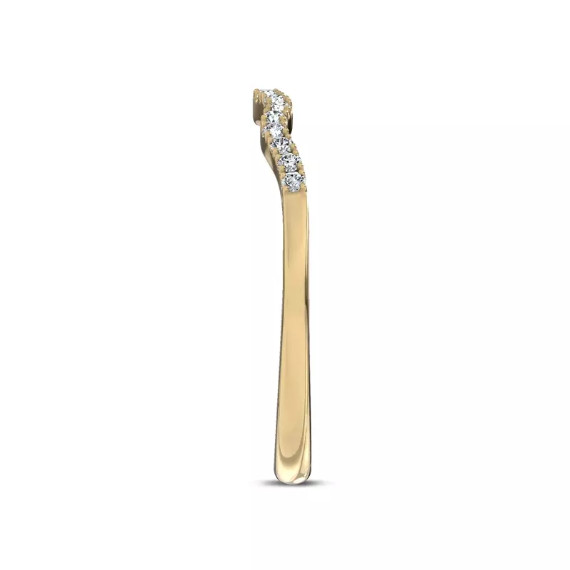 14K Yellow Gold Kerry Contour Pavé Band