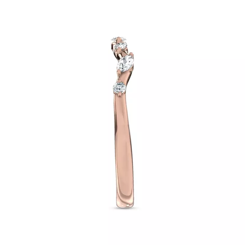 14K Rose Gold Jardin Valentina Mixed Shape Lab Band by Christian Siriano