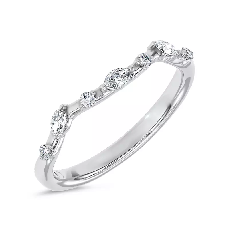 Platinum Jardin Valentina Mixed Shape Lab Band by Christian Siriano
