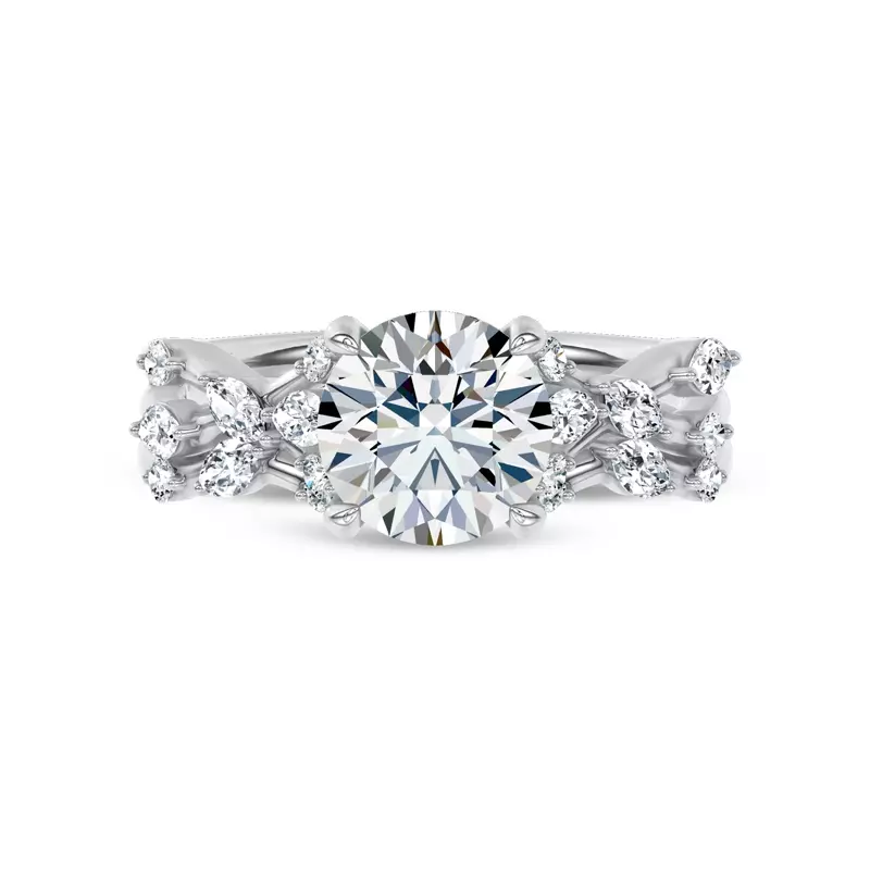 Platinum Jardin Valentina Mixed Shape Lab Band by Christian Siriano