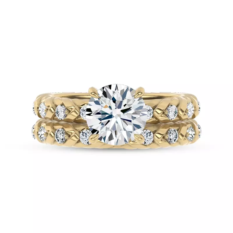 14K Yellow Gold Illume Pavé Lab Band by Christian Siriano