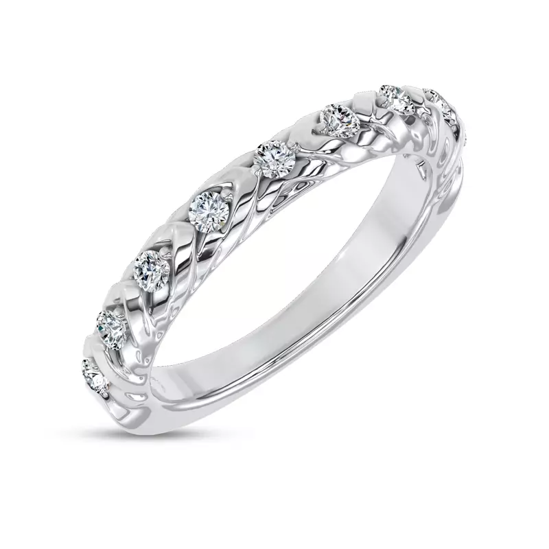 Platinum Illume Pavé Band by Christian Siriano