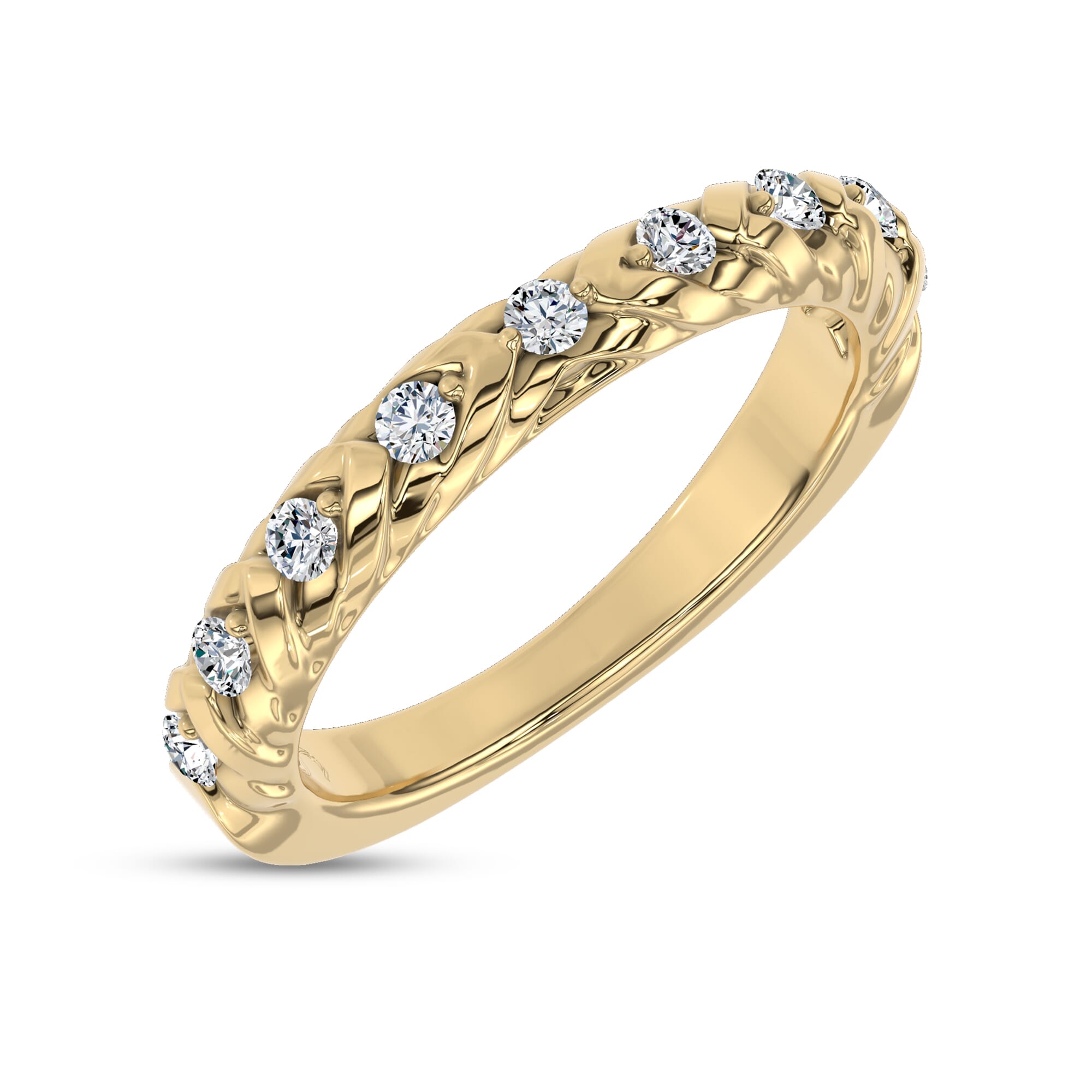 18K Yellow Gold Illume Pavé Band by Christian Siriano