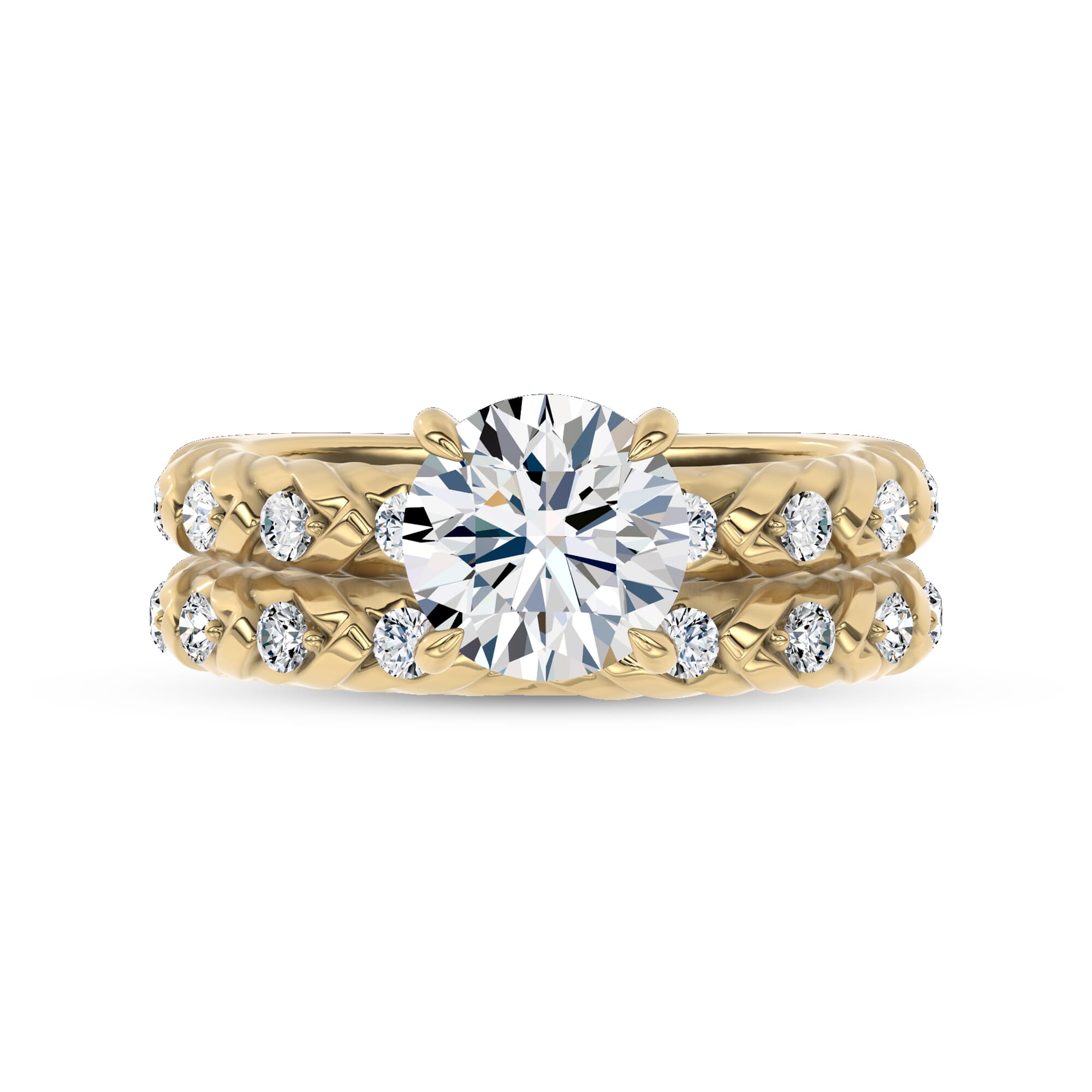 18K Yellow Gold Illume Pavé Band by Christian Siriano