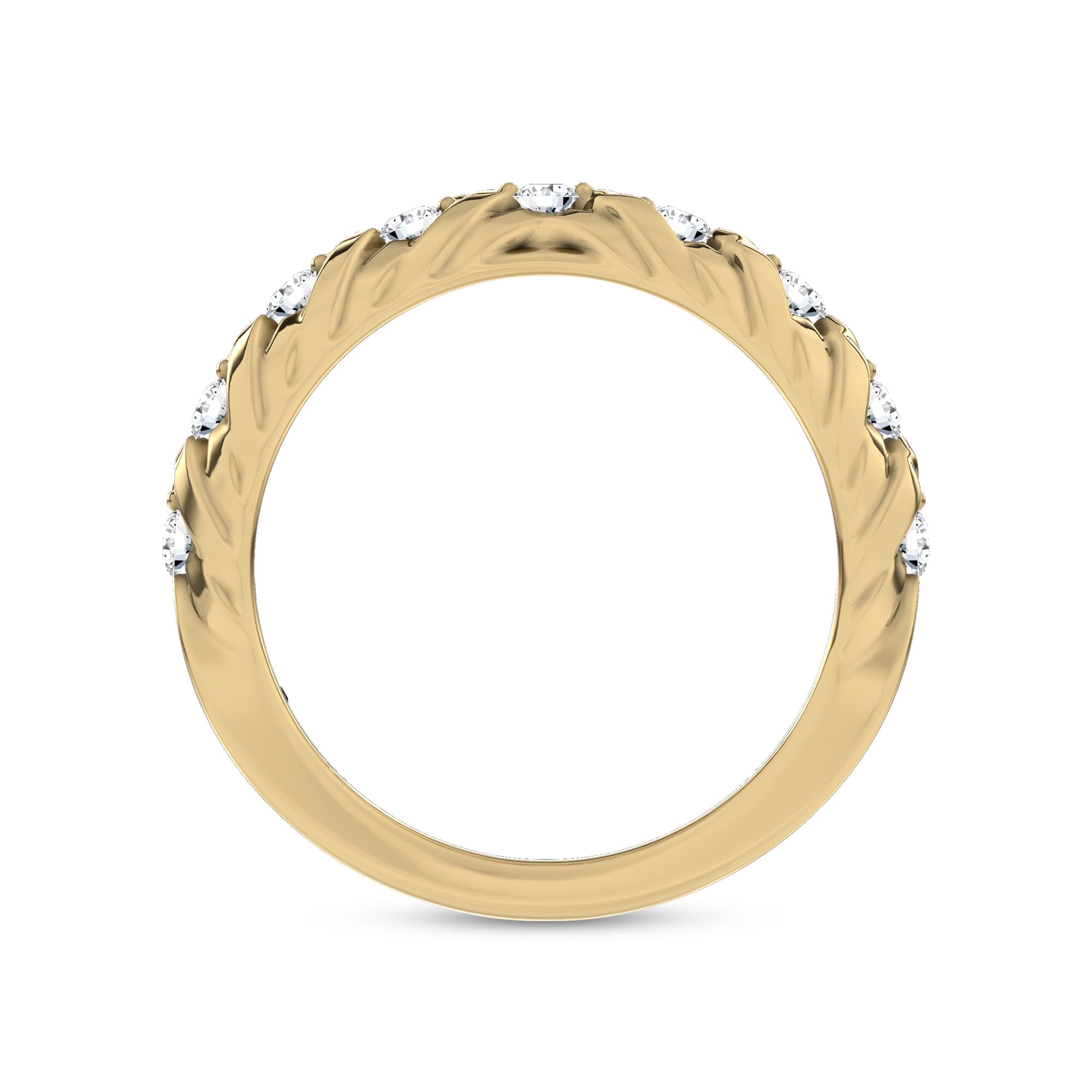 18K Yellow Gold Illume Pavé Band by Christian Siriano