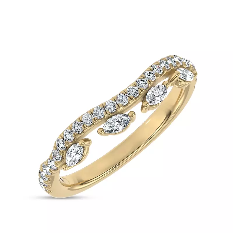 18K Yellow Gold Embellis Lab Band by Christian Siriano