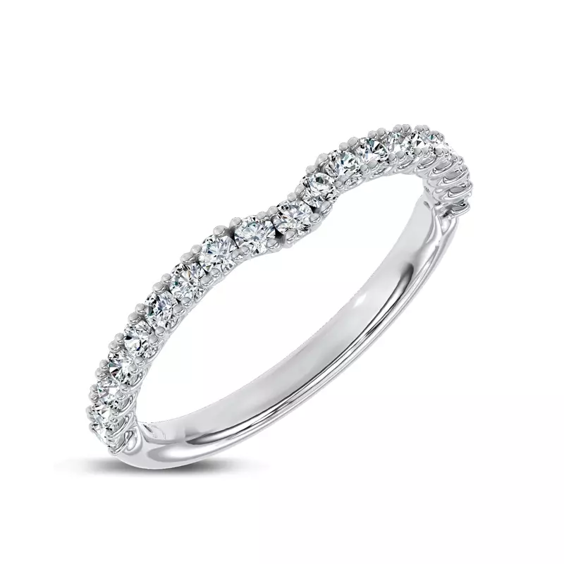 14K White Gold Fleuron Band by Christian Siriano