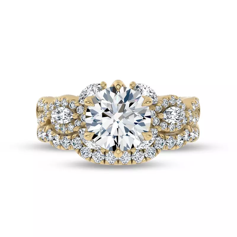 14K Yellow Gold Valora Pavé Band by Christian Siriano