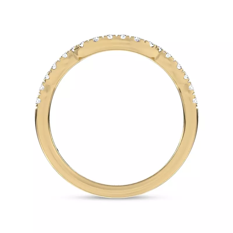 14K Yellow Gold Valora Pavé Band by Christian Siriano