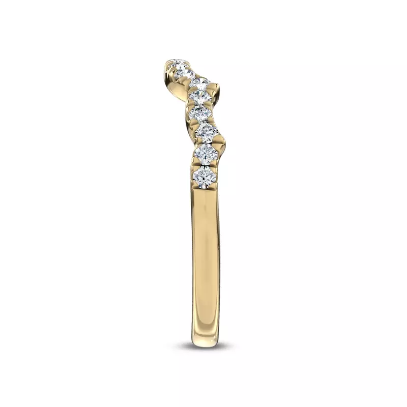 14K Yellow Gold Valora Pavé Band by Christian Siriano