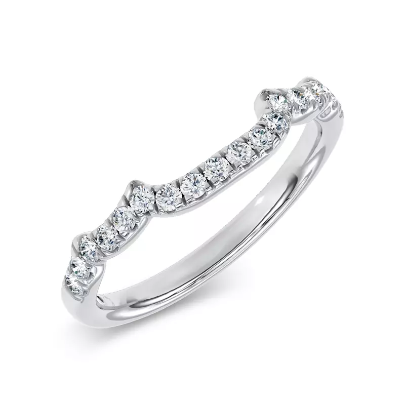 Platinum Valora Pavé Lab Band by Christian Siriano