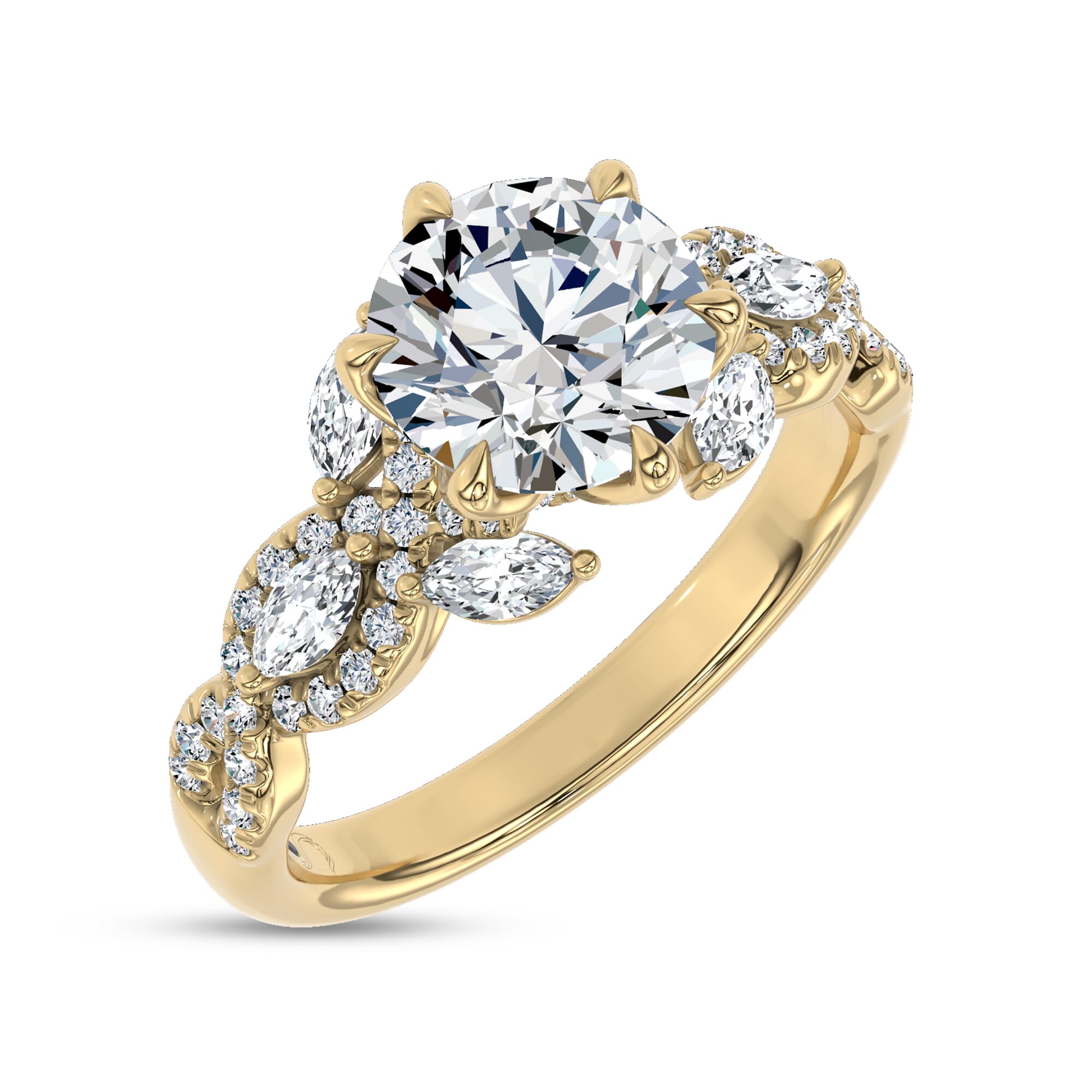 18K Yellow Gold Valora Pavé Band by Christian Siriano