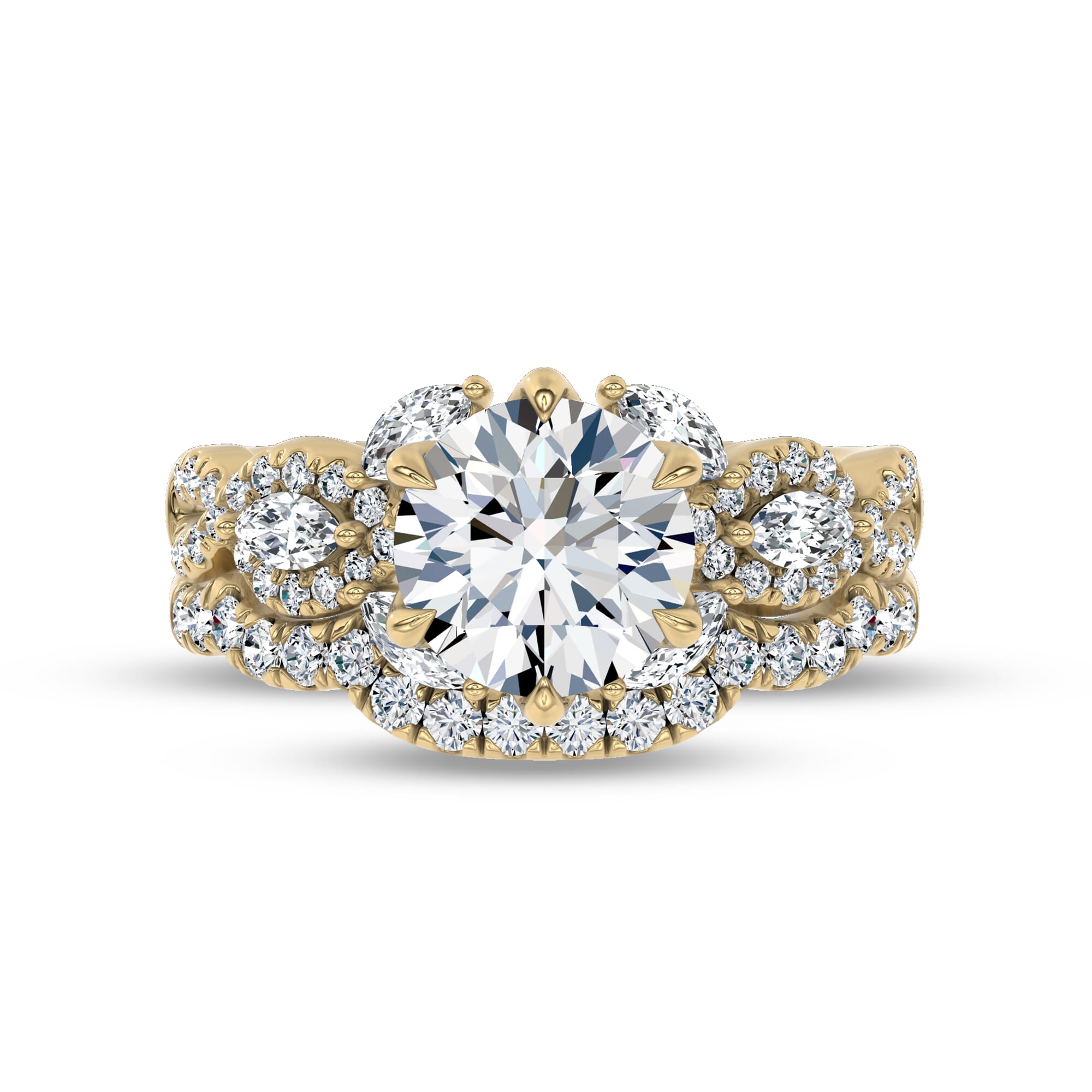 18K Yellow Gold Valora Pavé Band by Christian Siriano