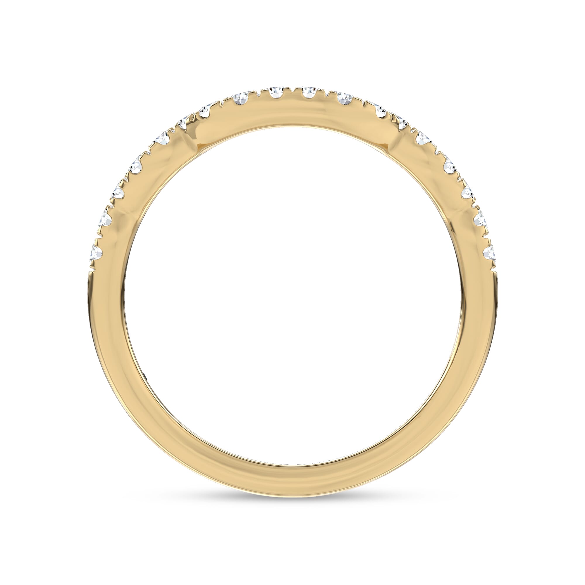 18K Yellow Gold Valora Pavé Band by Christian Siriano