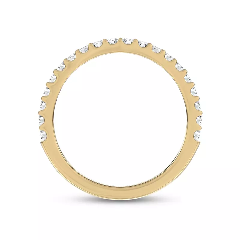 14K Yellow Gold Perelle Contour Pavé Band