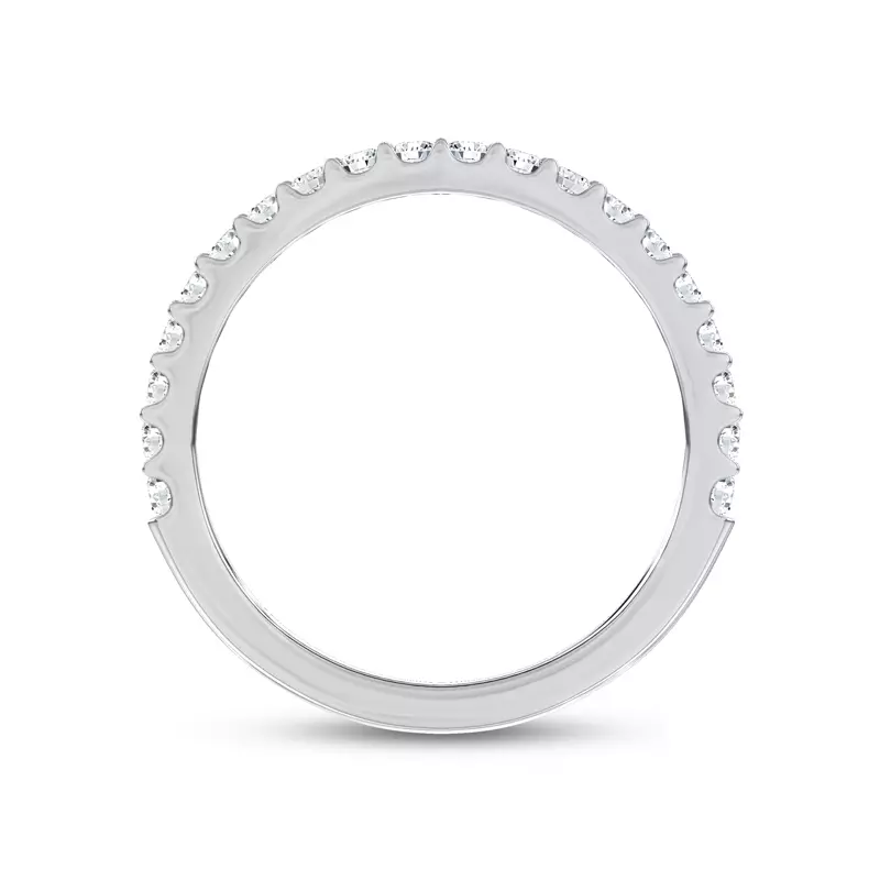 Platinum Perelle Contour Pavé Band