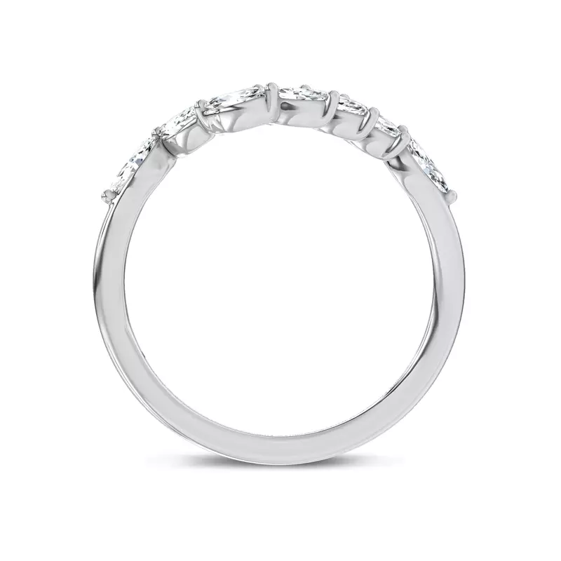 Platinum Envol Marquise Contoured Lab Band by Christian Siriano