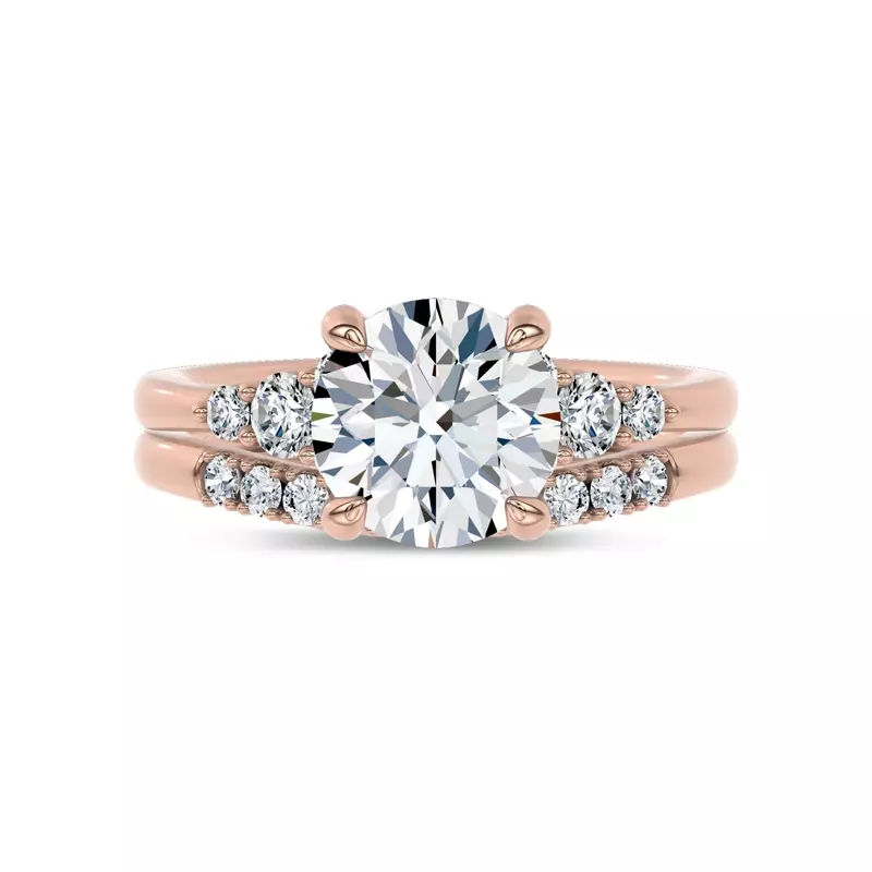 14K Rose Gold Glissade Contoured Band by Christian Siriano