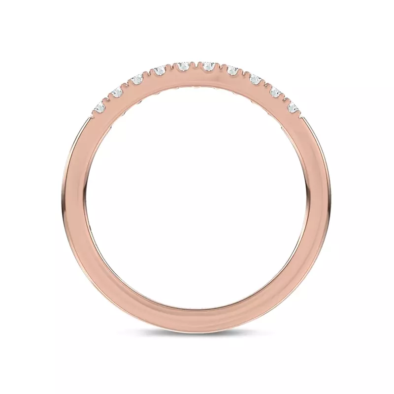 14K Rose Gold Glissade Contoured Band by Christian Siriano