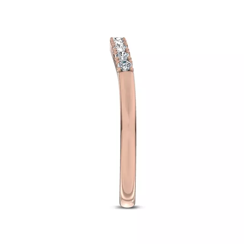 14K Rose Gold Glissade Contoured Band by Christian Siriano