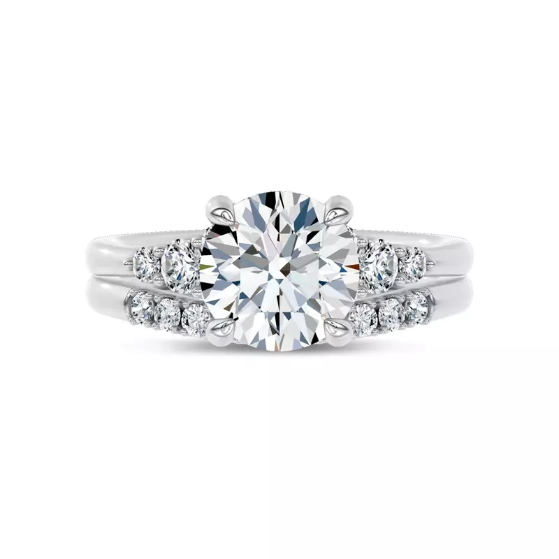 18K White Gold Glissade Contoured Band by Christian Siriano