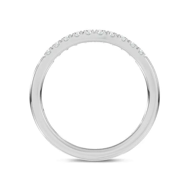 18K White Gold Glissade Contoured Band by Christian Siriano