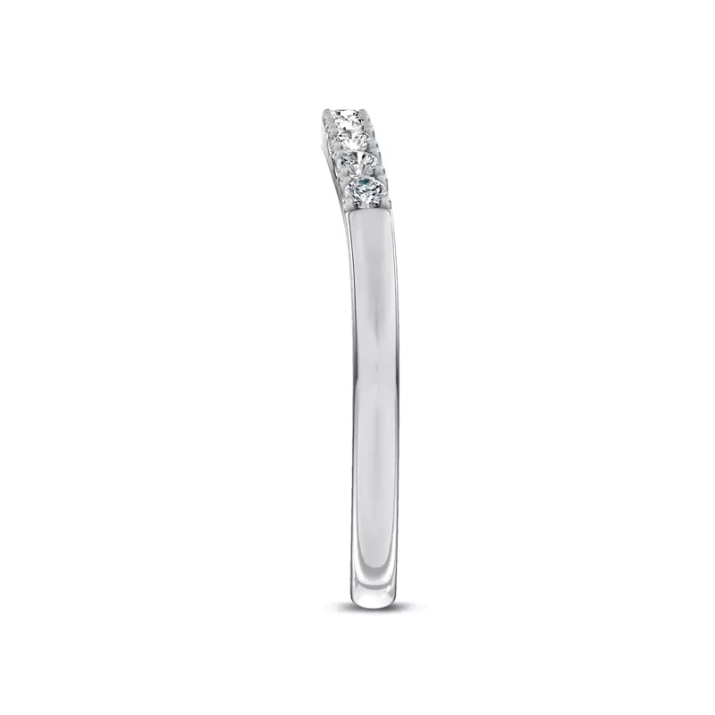 18K White Gold Glissade Contoured Band by Christian Siriano