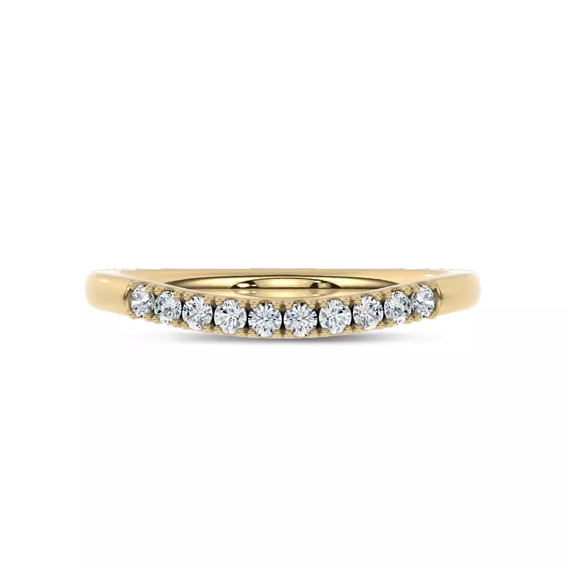18K Yellow Gold Glissade Contoured Lab Band by Christian Siriano
