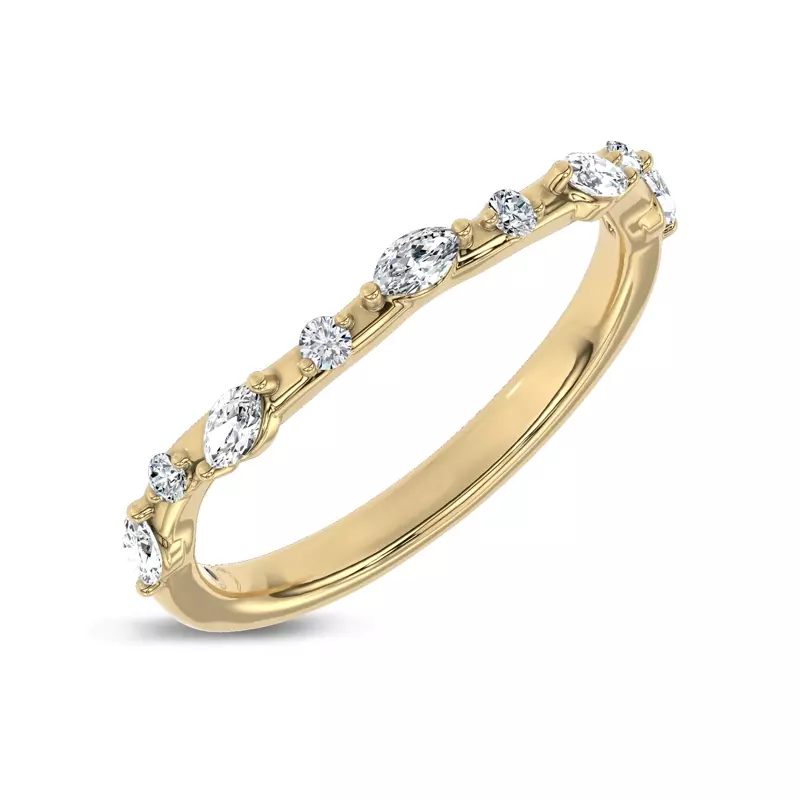 14K Yellow Gold Amour Bloom Lab Band by Christian Siriano