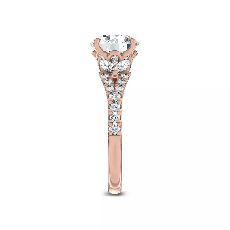 18K Rose Gold Amour Bloom Lab Band by Christian Siriano