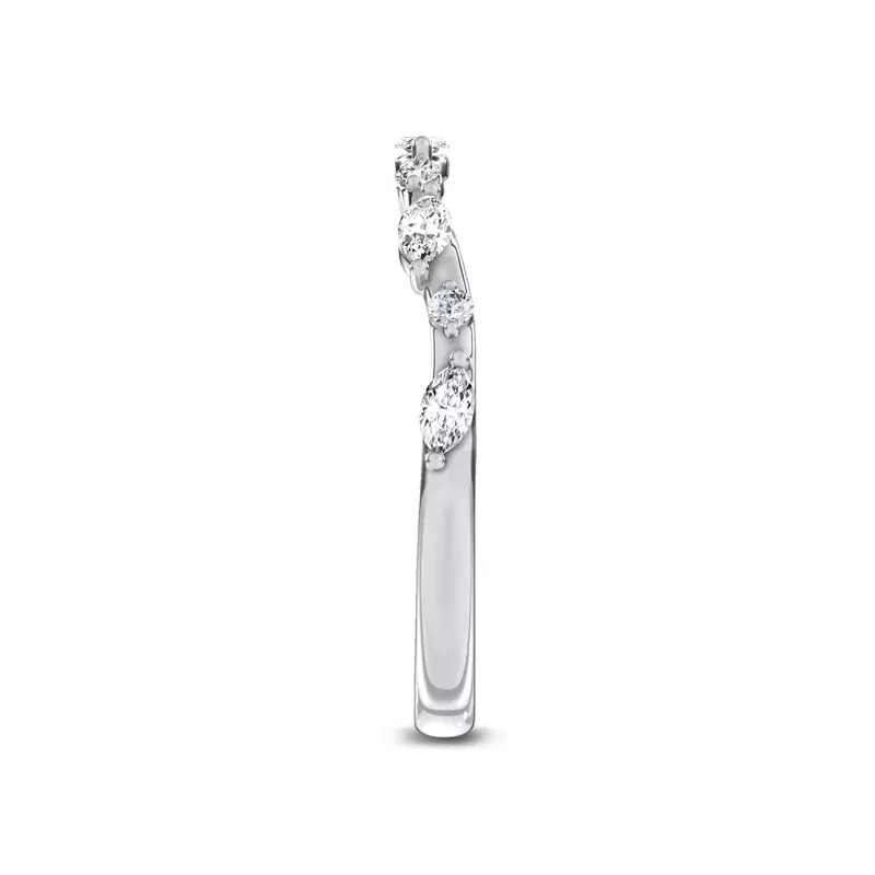 18K White Gold Amour Bloom Band by Christian Siriano