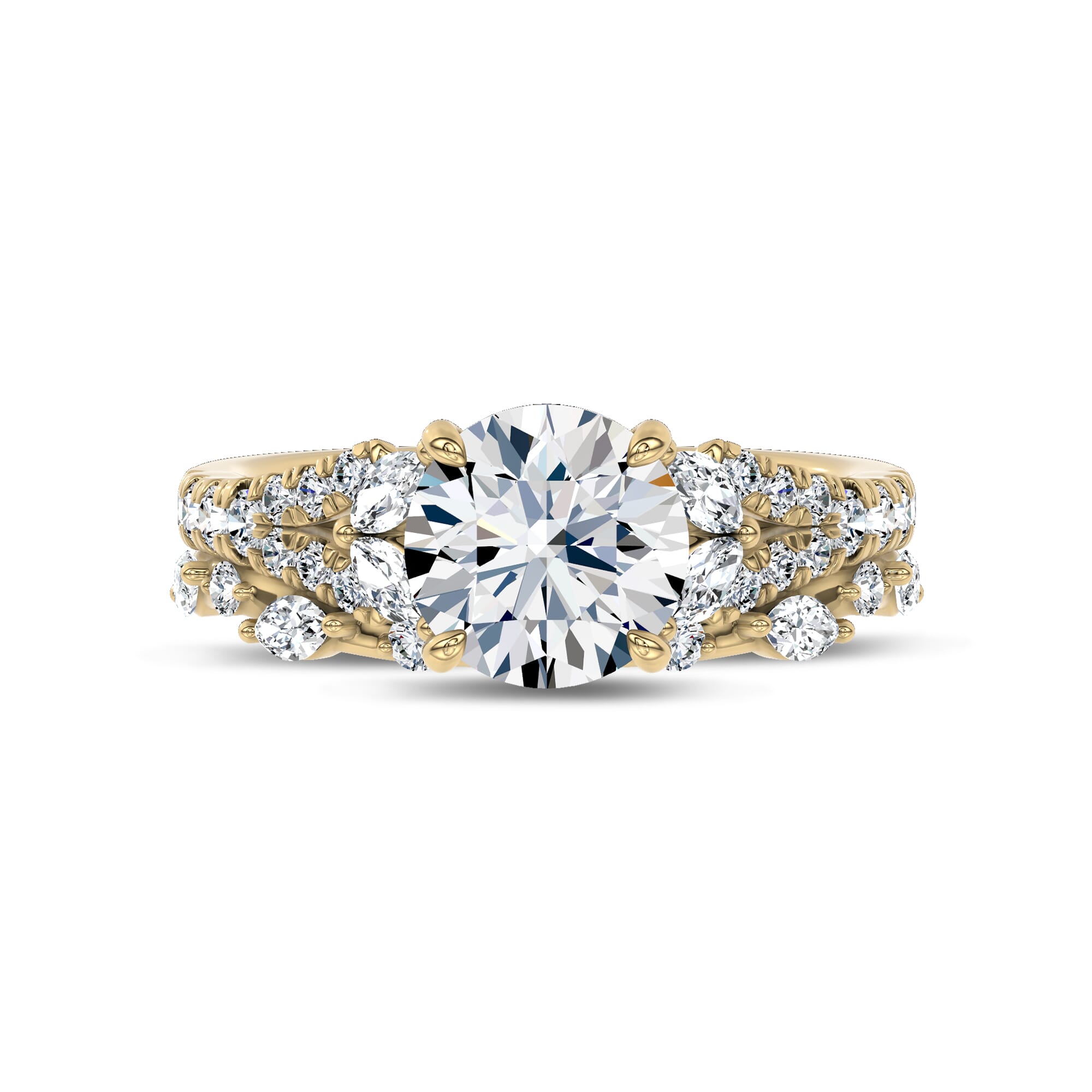 18K Yellow Gold Amour Bloom Band by Christian Siriano
