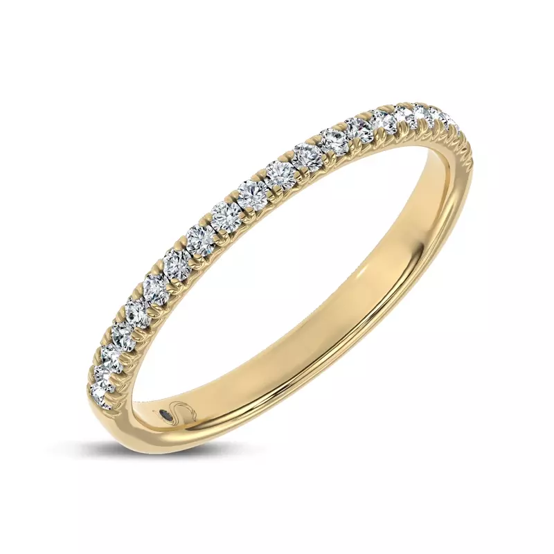 14K Yellow Gold Unione Pavé Lab Band by Christian Siriano
