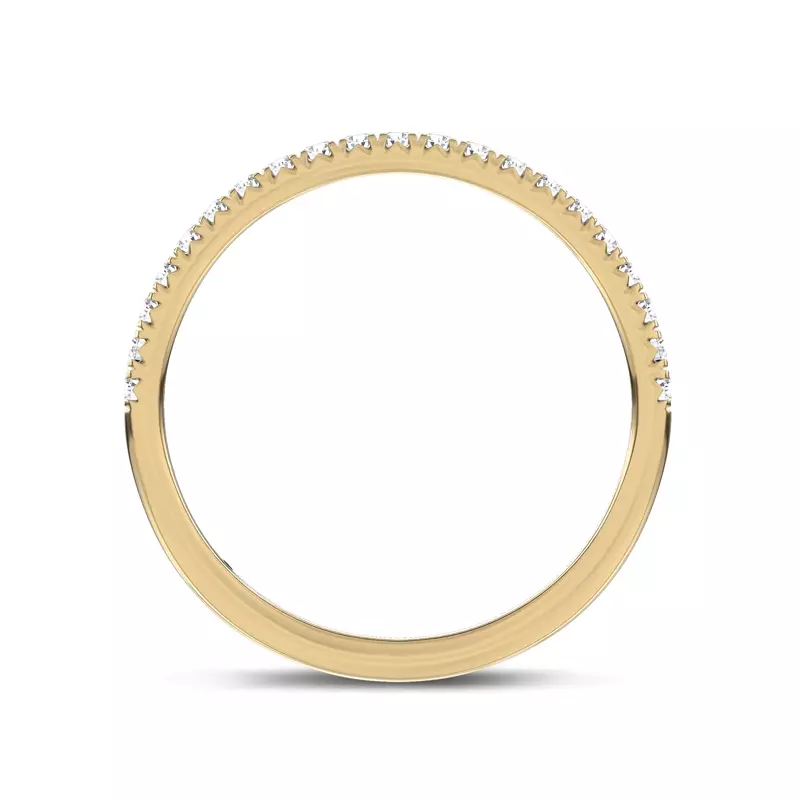 14K Yellow Gold Unione Pavé Lab Band by Christian Siriano