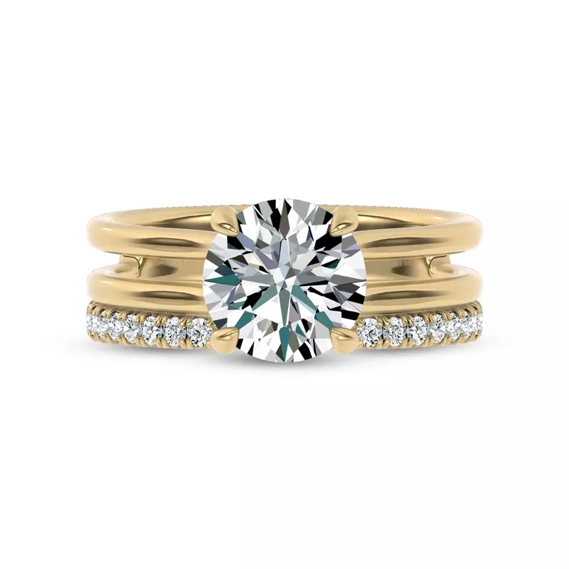 14K Yellow Gold Unione Pavé Band by Christian Siriano