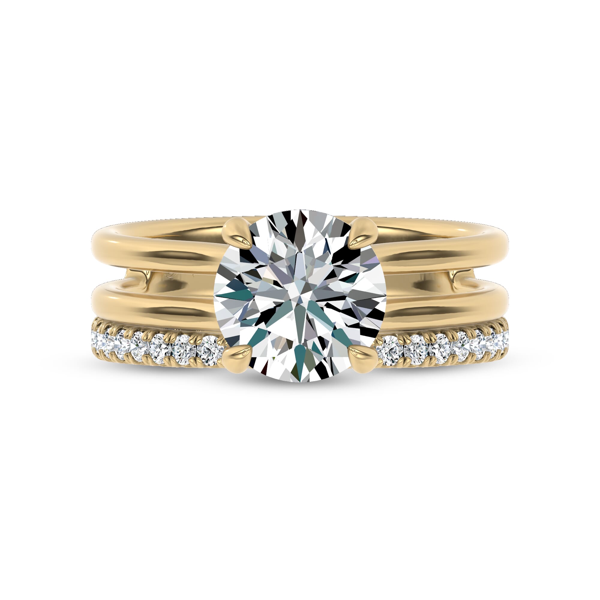 18K Yellow Gold Unione Pavé Lab Band by Christian Siriano