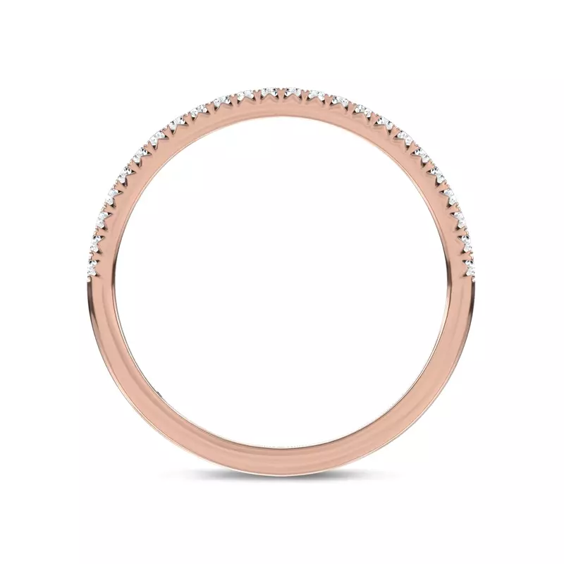 14K Rose Gold Unione Pavé Lab Contoured Band by Christian Siriano