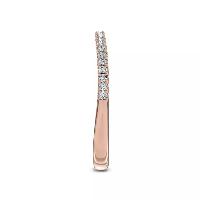 14K Rose Gold Unione Pavé Lab Contoured Band by Christian Siriano