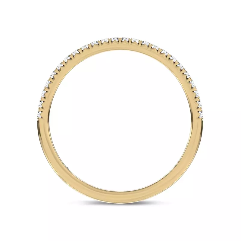 14K Yellow Gold Unione Pavé Lab Contoured Band by Christian Siriano