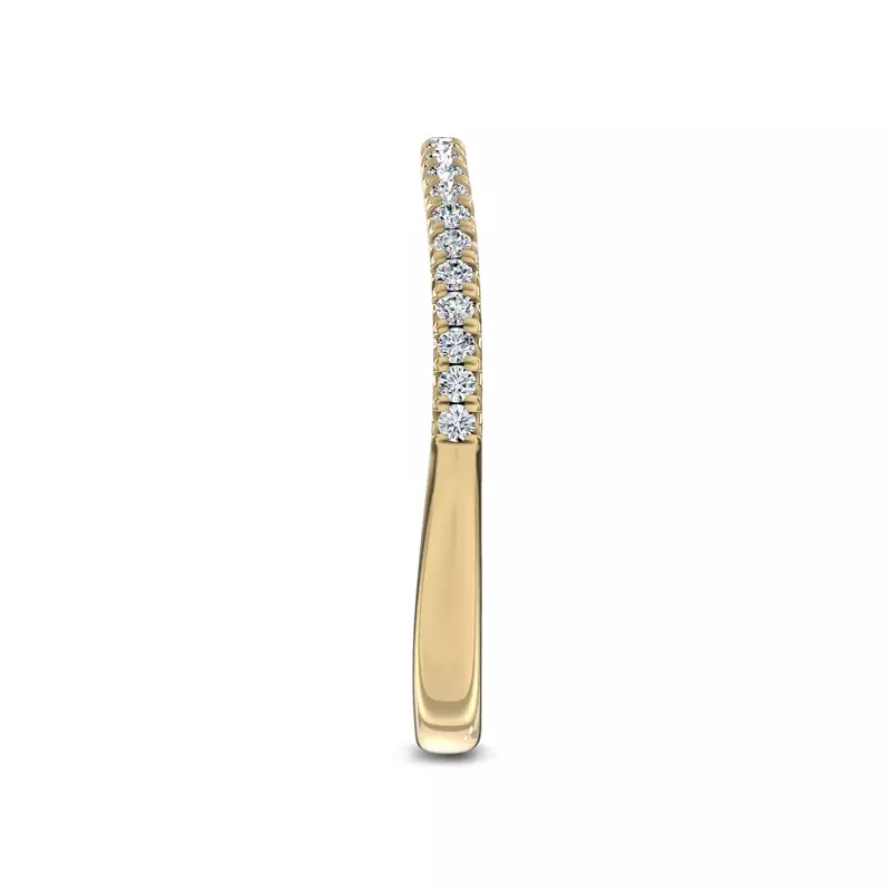 14K Yellow Gold Unione Pavé Lab Contoured Band by Christian Siriano