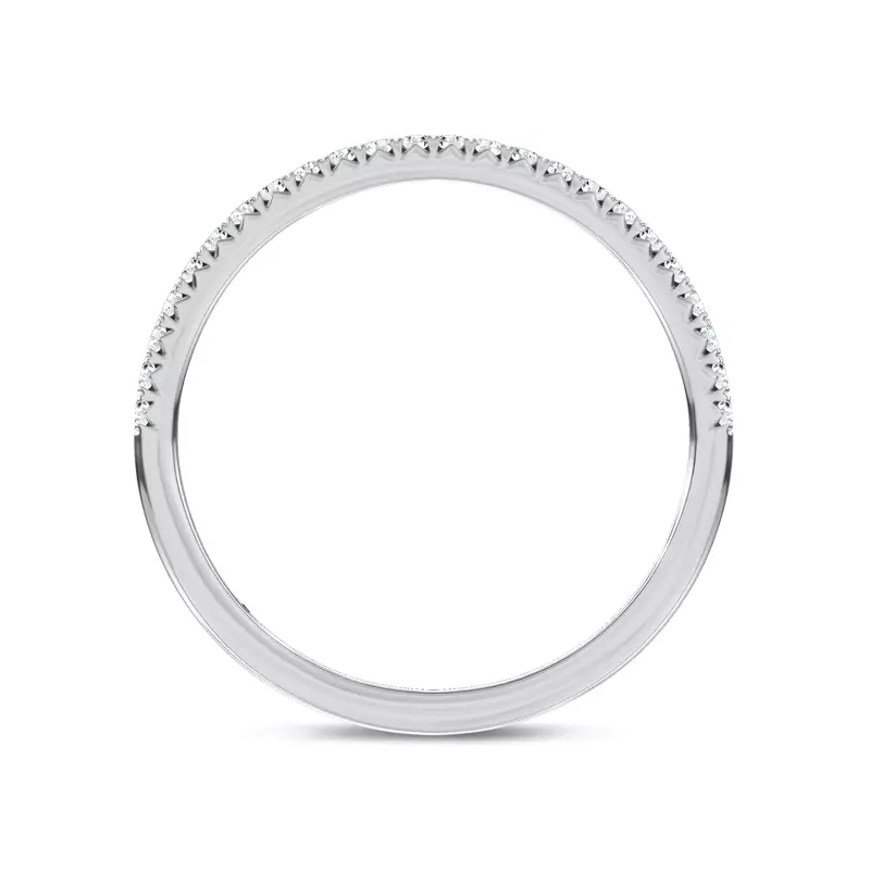 Platinum Unione Pavé Lab Contoured Band by Christian Siriano