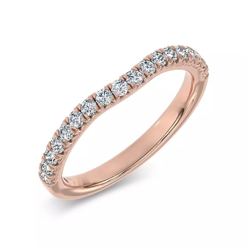 14K Rose Gold Vive Contoured Pavé Lab Band by Christian Siriano