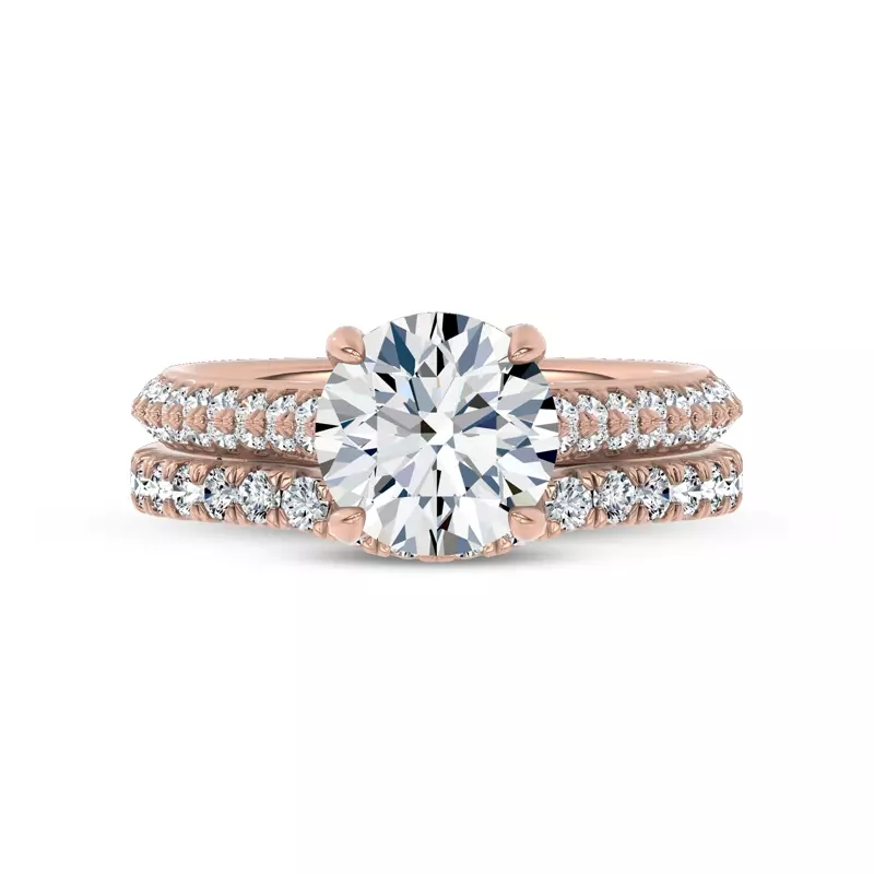 14K Rose Gold Vive Contoured Pavé Lab Band by Christian Siriano