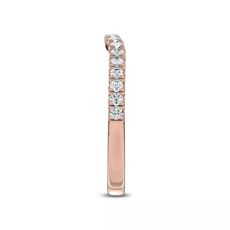 14K Rose Gold Vive Contoured Pavé Lab Band by Christian Siriano
