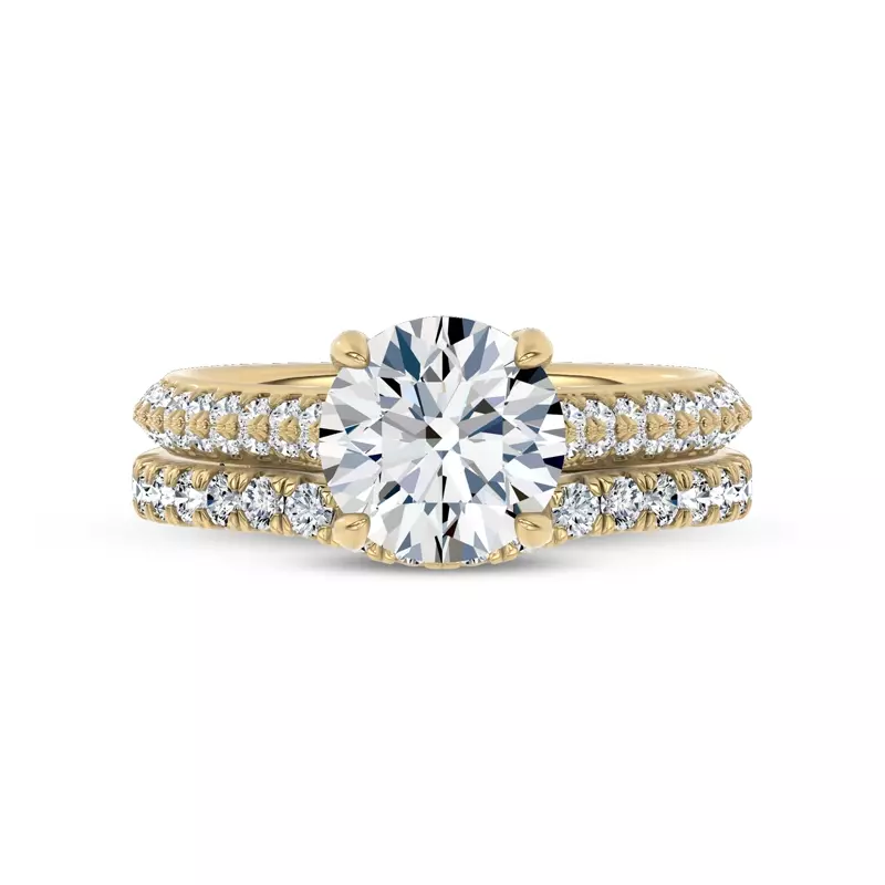 14K Yellow Gold Vive Contoured Pavé Band by Christian Siriano
