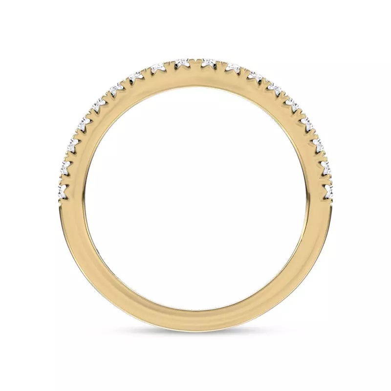 14K Yellow Gold Vive Contoured Pavé Band by Christian Siriano