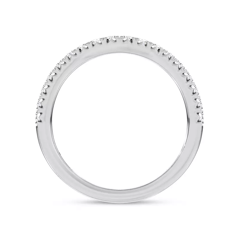 Platinum Vive Contoured Pavé Lab Band by Christian Siriano