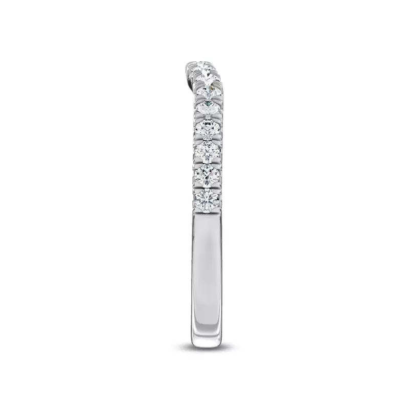 Platinum Vive Contoured Pavé Lab Band by Christian Siriano